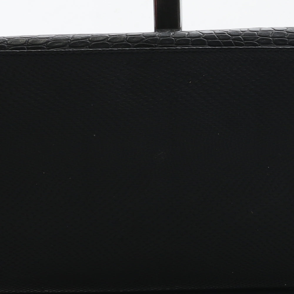 River Island Womens Black Animal Print Polyurethane Clutch Size Medium - Croc Texture