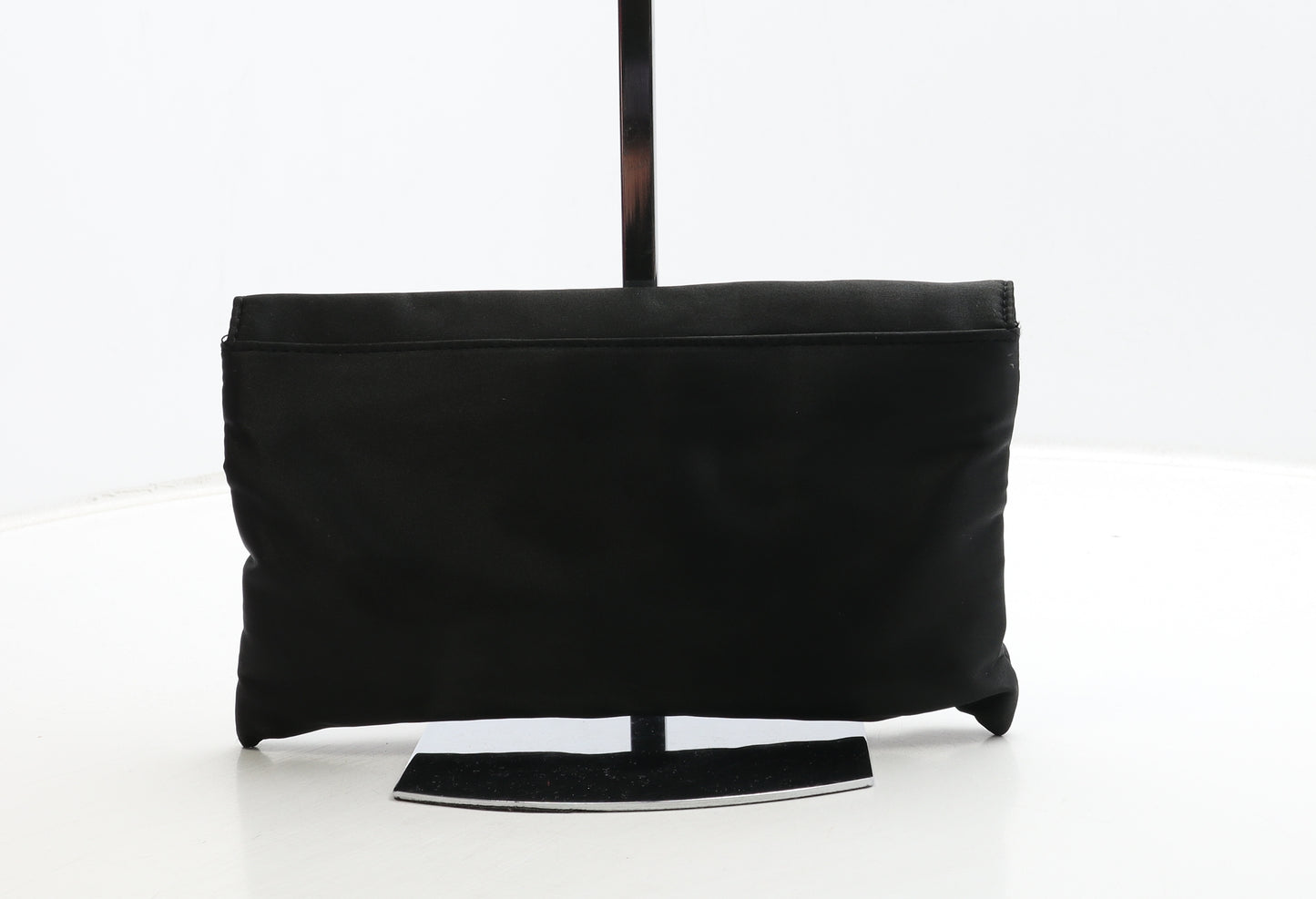 Lunar Womens Black Polyester Clutch Size Small - Flower Detail