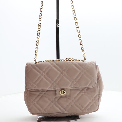 New Look Womens Pink Polyurethane Crossbody Size Medium