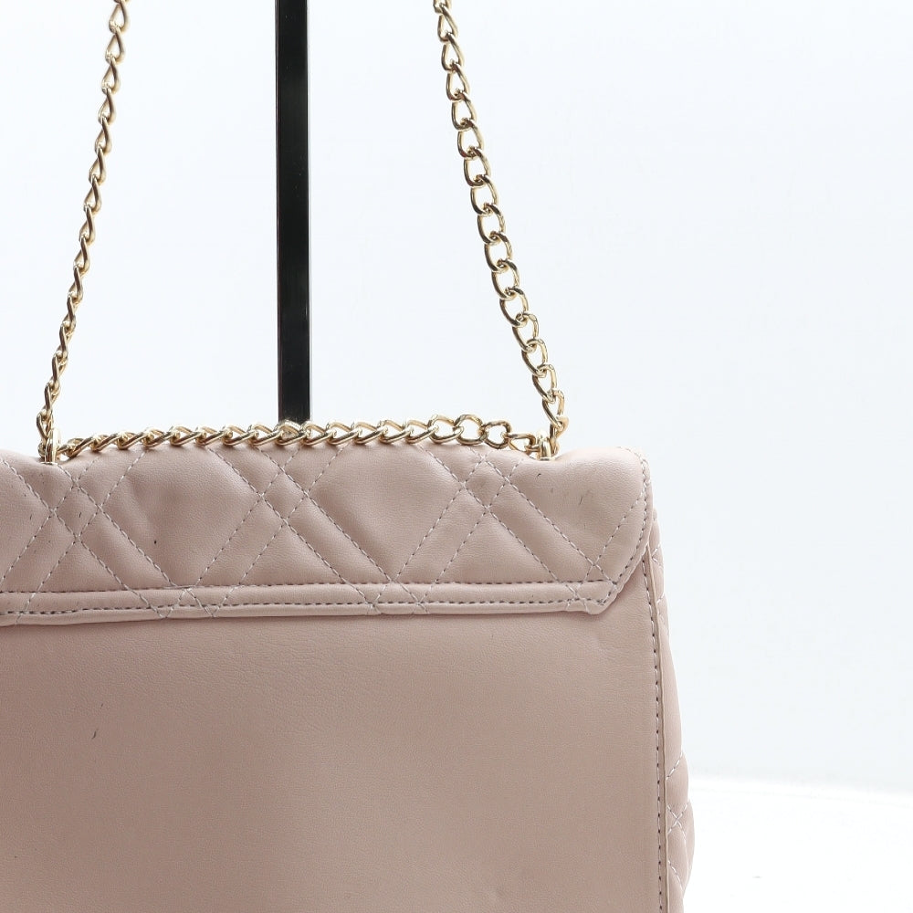 New Look Womens Pink Polyurethane Crossbody Size Medium