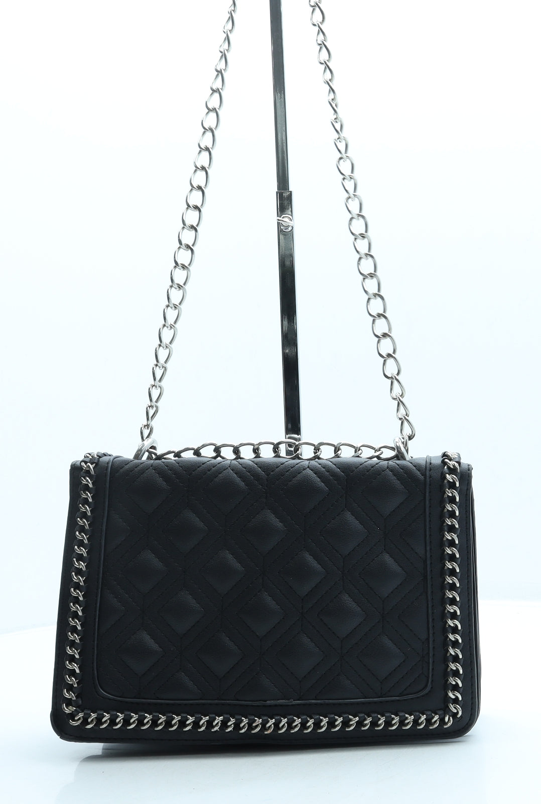 Primark Womens Black Leather Crossbody Size Small