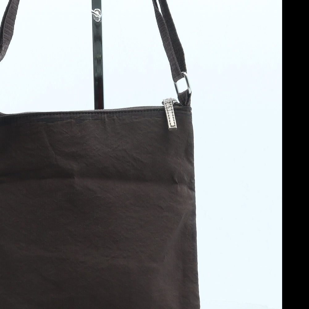 Marks and Spencer Womens Brown Polyester Shoulder Bag Size Small