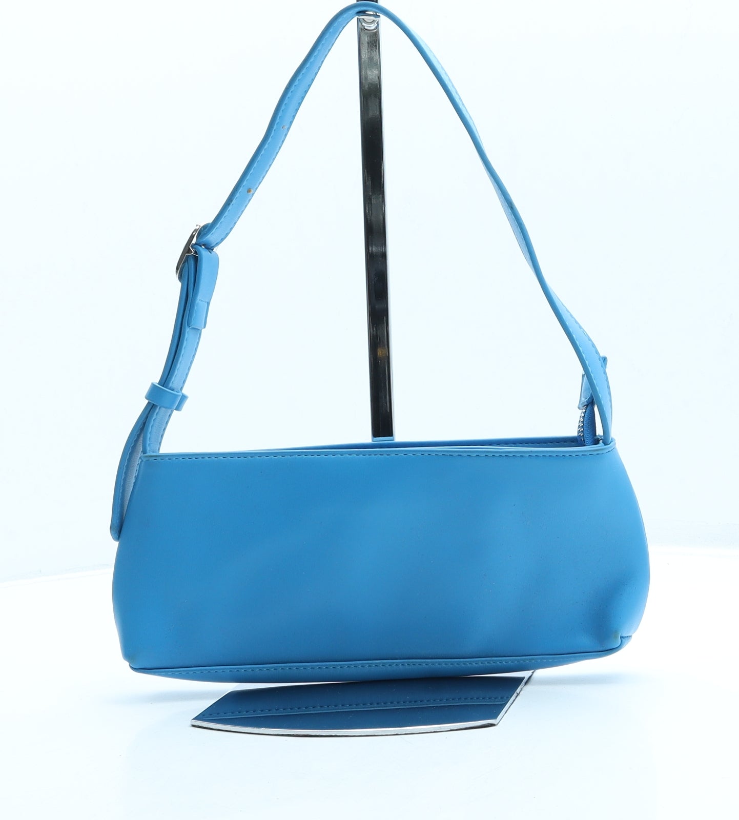 SheIn Womens Blue Leather Shoulder Bag Size Small