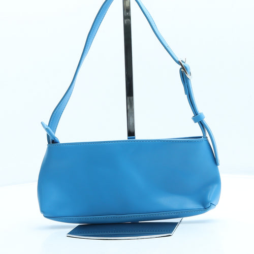 SheIn Womens Blue Leather Shoulder Bag Size Small