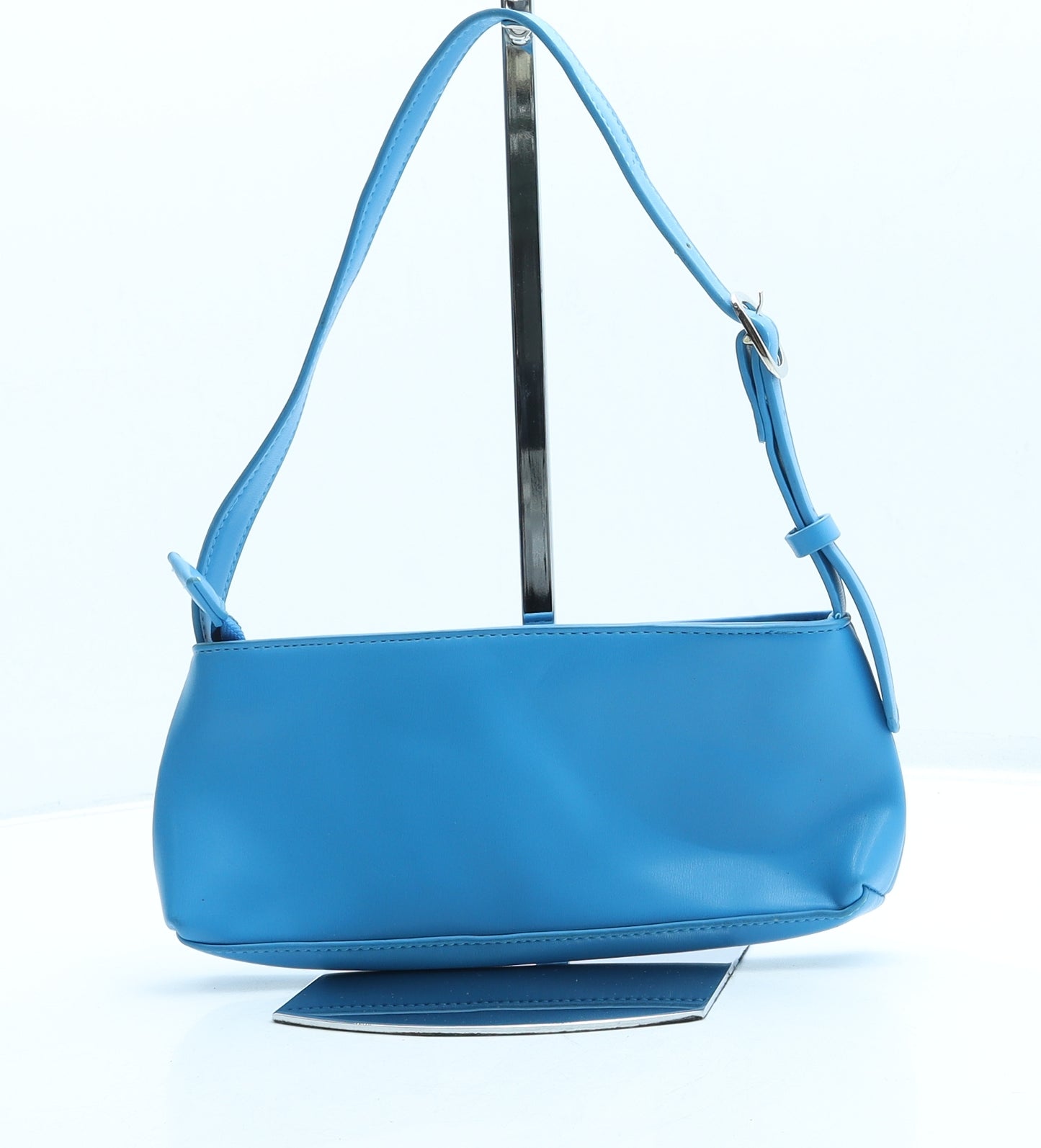 SheIn Womens Blue Leather Shoulder Bag Size Small