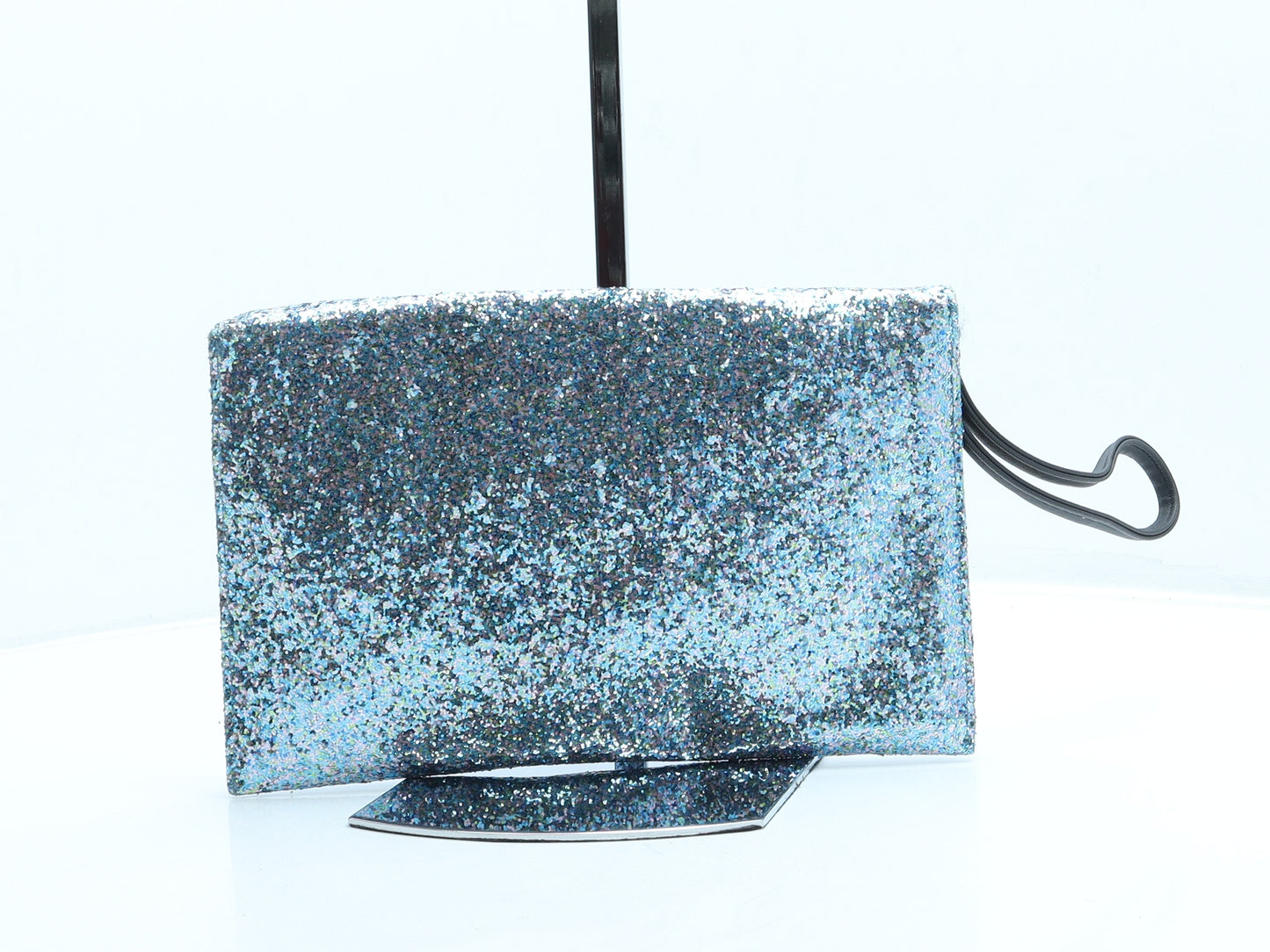 Atmosphere Womens Blue Polyester Clutch Size Small