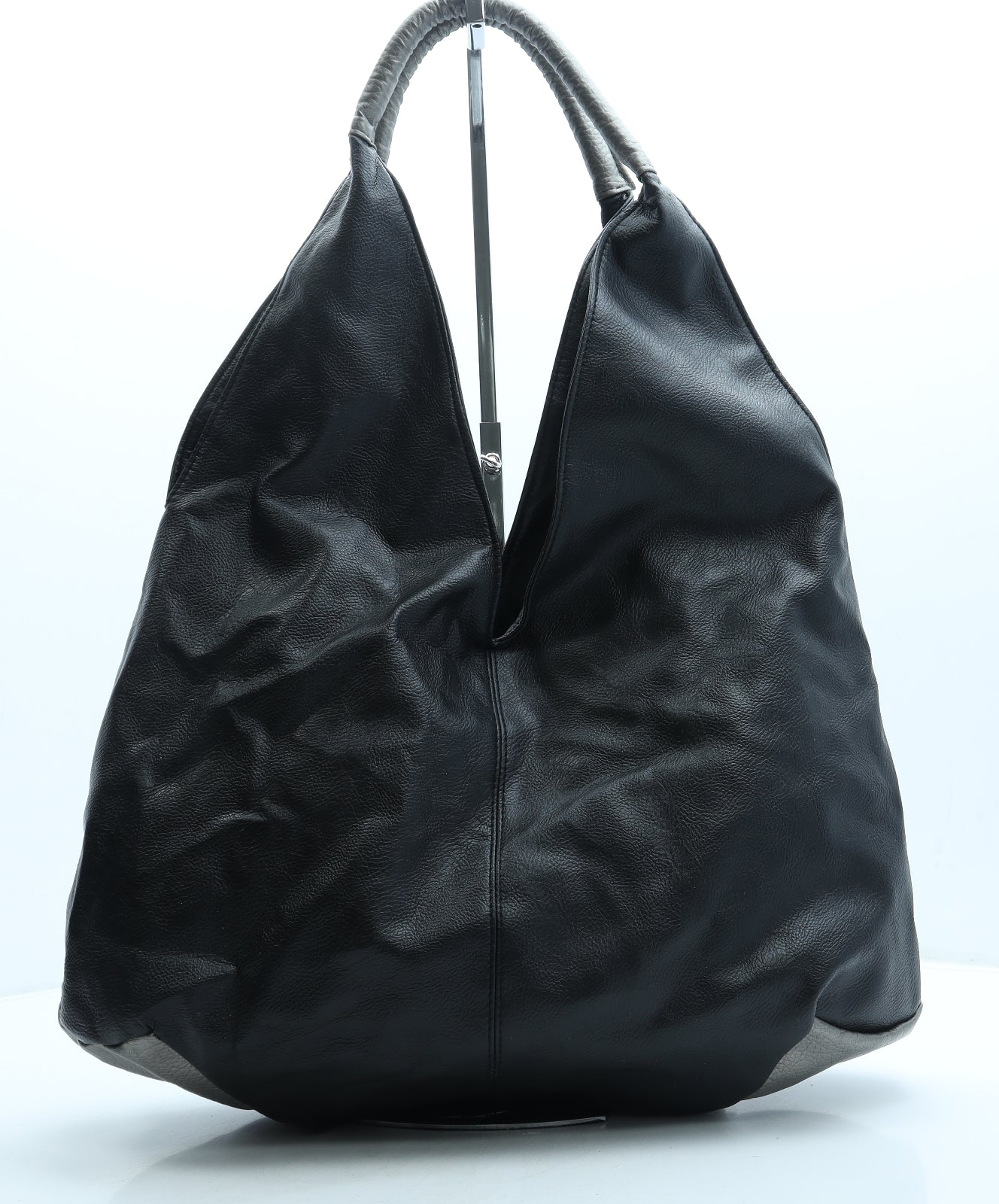 Dorothy Perkins Womens Black Leather Hobo Bag Size Large