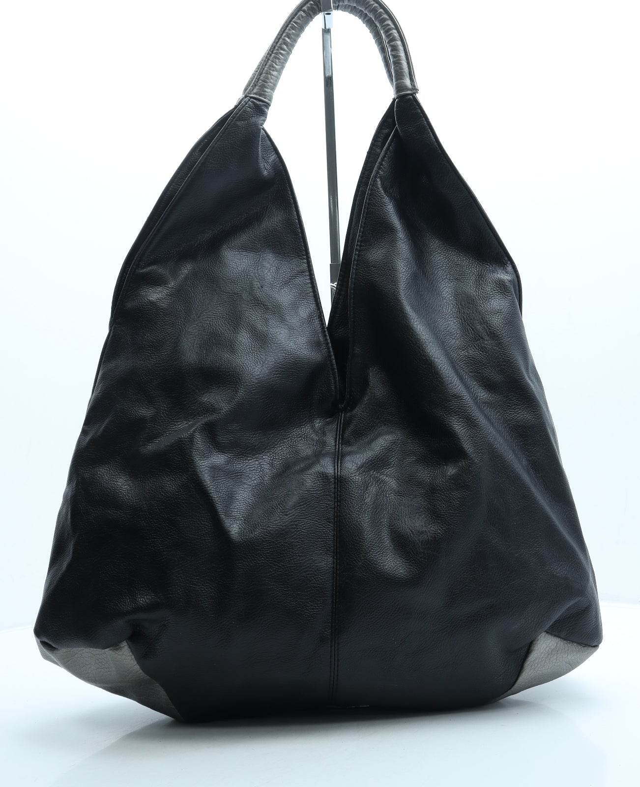 Dorothy Perkins Womens Black Leather Hobo Bag Size Large