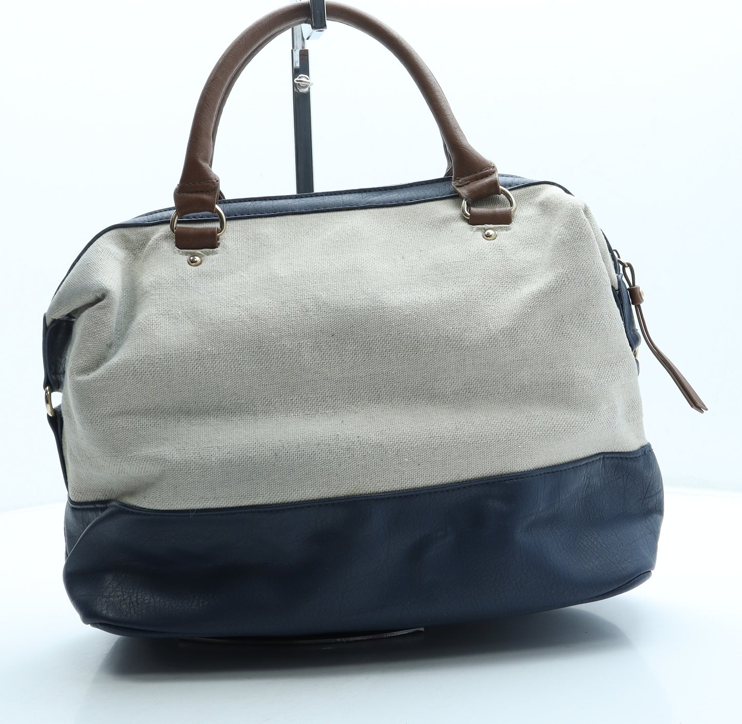 Preworn Womens Beige Polyester Top Handle Bag