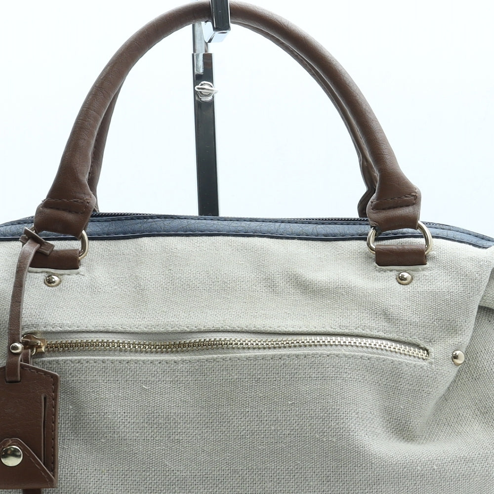Preworn Womens Beige Polyester Top Handle Bag