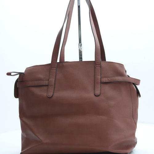 Preworn Womens Pink Leather Shoulder Bag Size Large