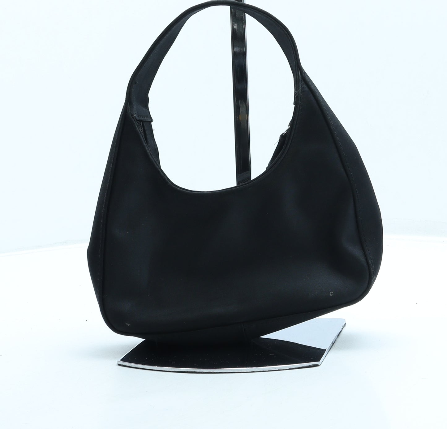 Preworn Womens Black Polyester Shoulder Bag Size Small