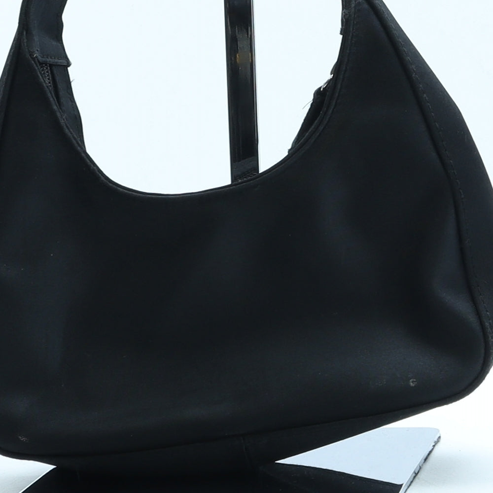 Preworn Womens Black Polyester Shoulder Bag Size Small