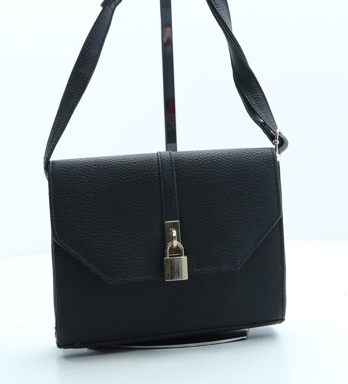Atmosphere Womens Black Leather Crossbody Size Small