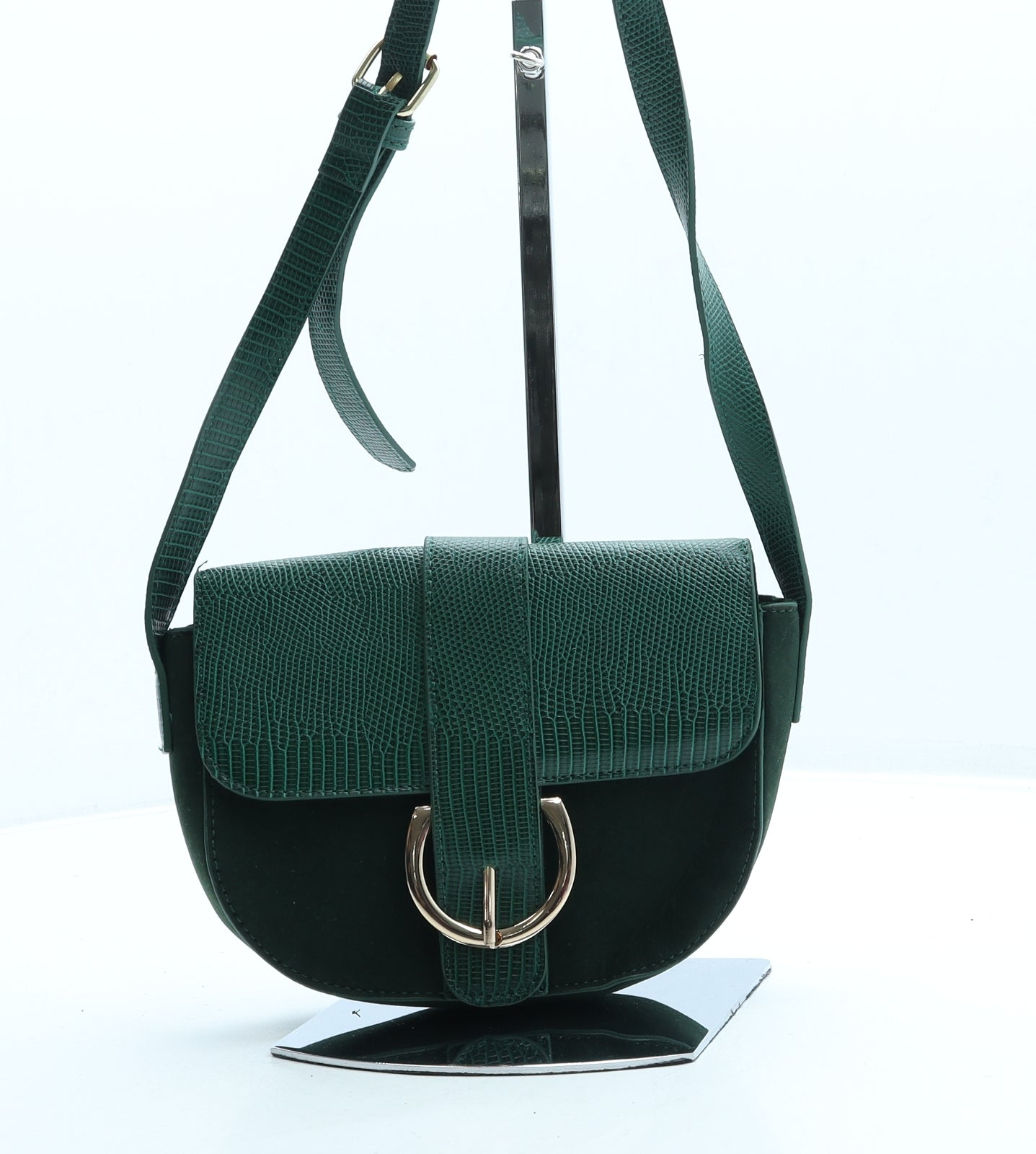 Preworn Womens Green Polyester Crossbody Size Small