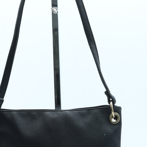 New Look Womens Black Leather Crossbody Size Small