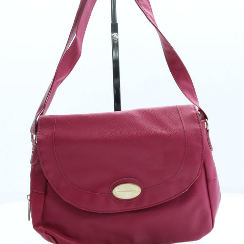 Nathalie Andersen Womens Pink Leather Crossbody Size Small