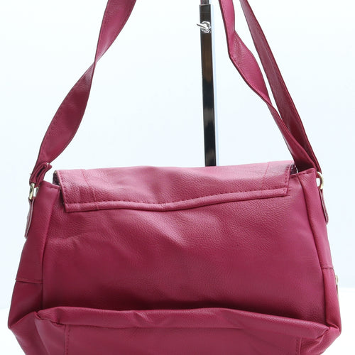 Nathalie Andersen Womens Pink Leather Crossbody Size Small