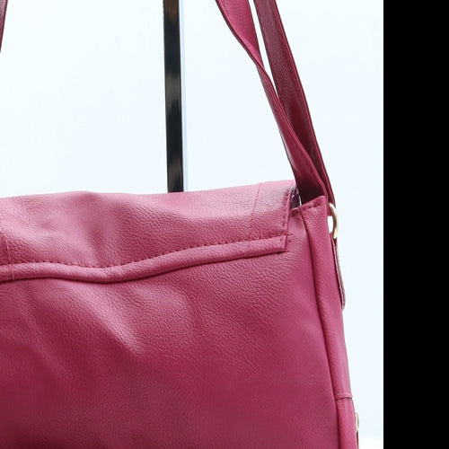 Nathalie Andersen Womens Pink Leather Crossbody Size Small