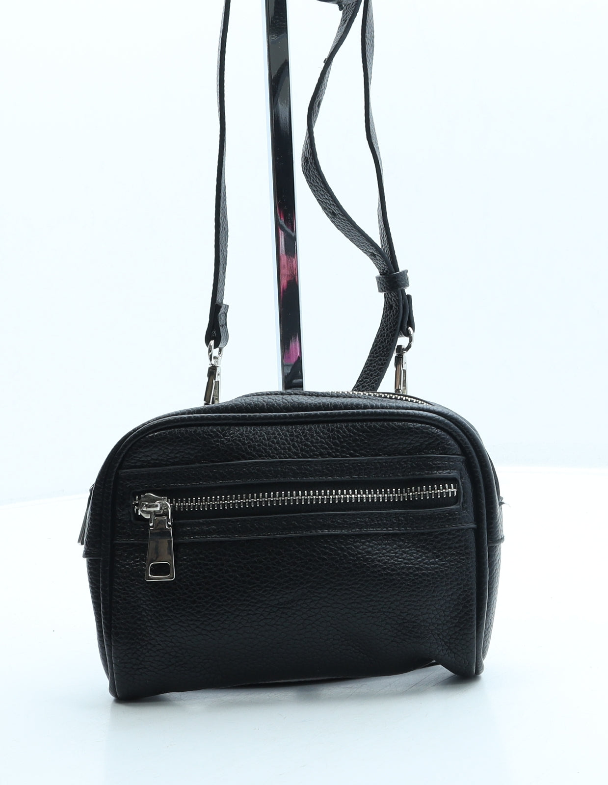 Steven Madden Womens Black Leather Crossbody Size Small