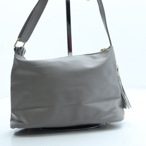Daniel Hechter Womens Grey Leather Crossbody Size Small