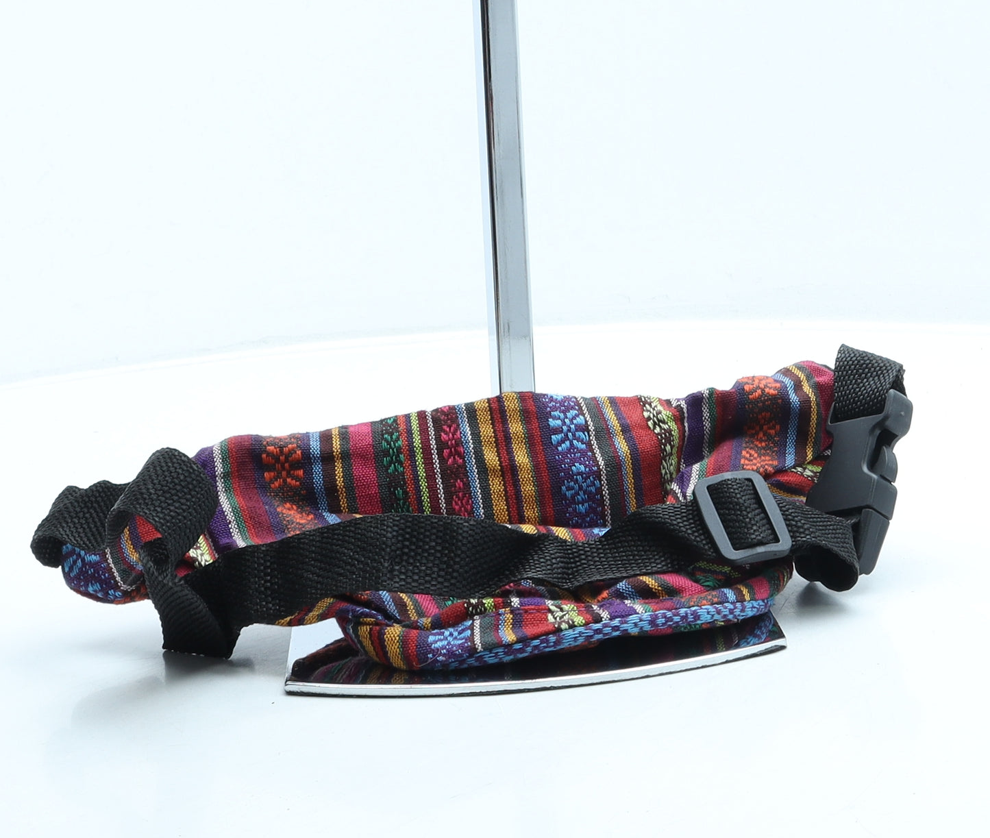 Preworn Womens Multicoloured Geometric Polyester Belt Bag & Waist Pack Size Small