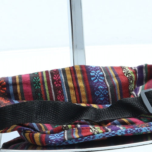Preworn Womens Multicoloured Geometric Polyester Belt Bag & Waist Pack Size Small