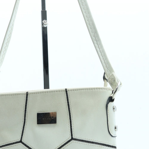 Lulu Womens Ivory Leather Crossbody Size Small
