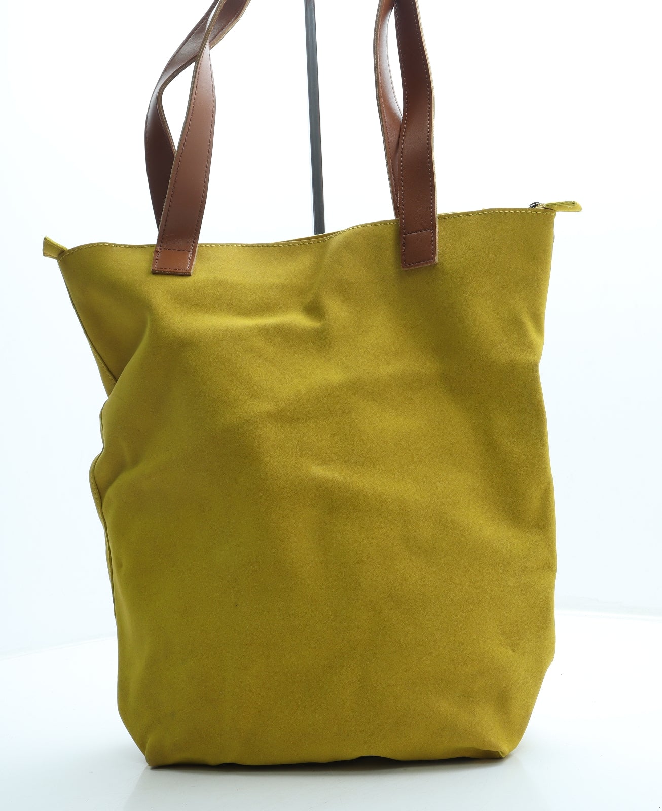 Preworn Womens Yellow Polyester Shoulder Bag Size Large