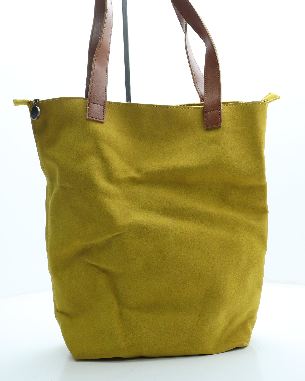 Preworn Womens Yellow Polyester Shoulder Bag Size Large