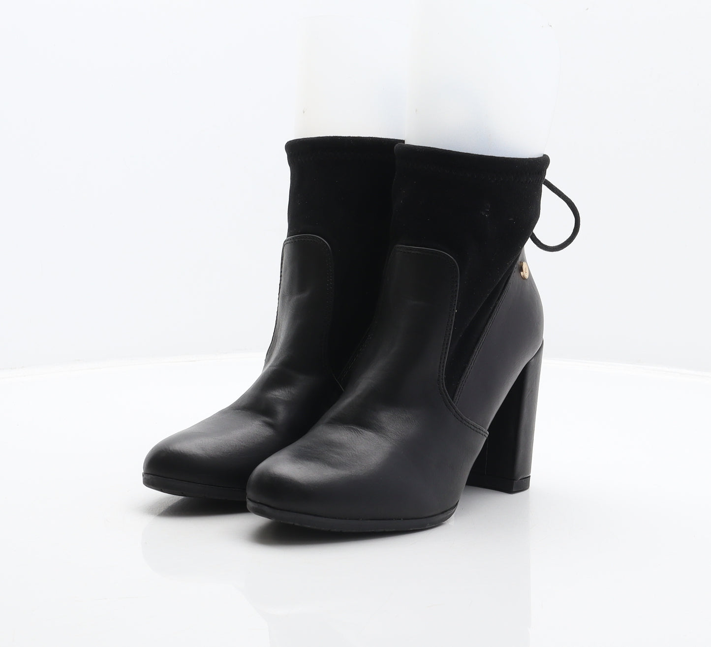 Xti Womens Black Leather Sock Boot UK 4 37