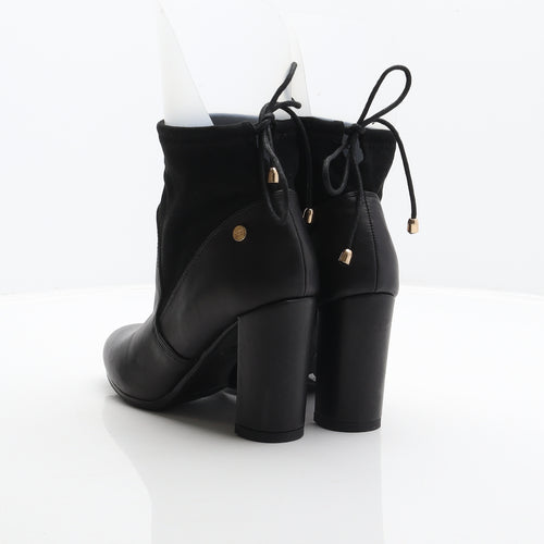 Xti Womens Black Leather Sock Boot UK 4 37