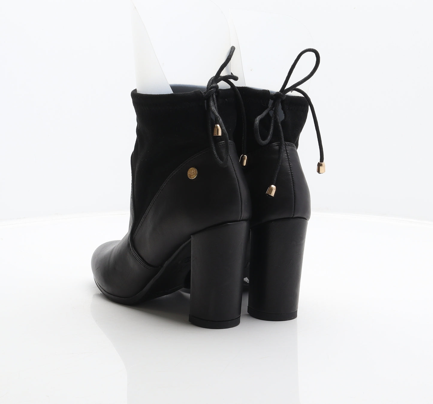 Xti Womens Black Leather Sock Boot UK 4 37
