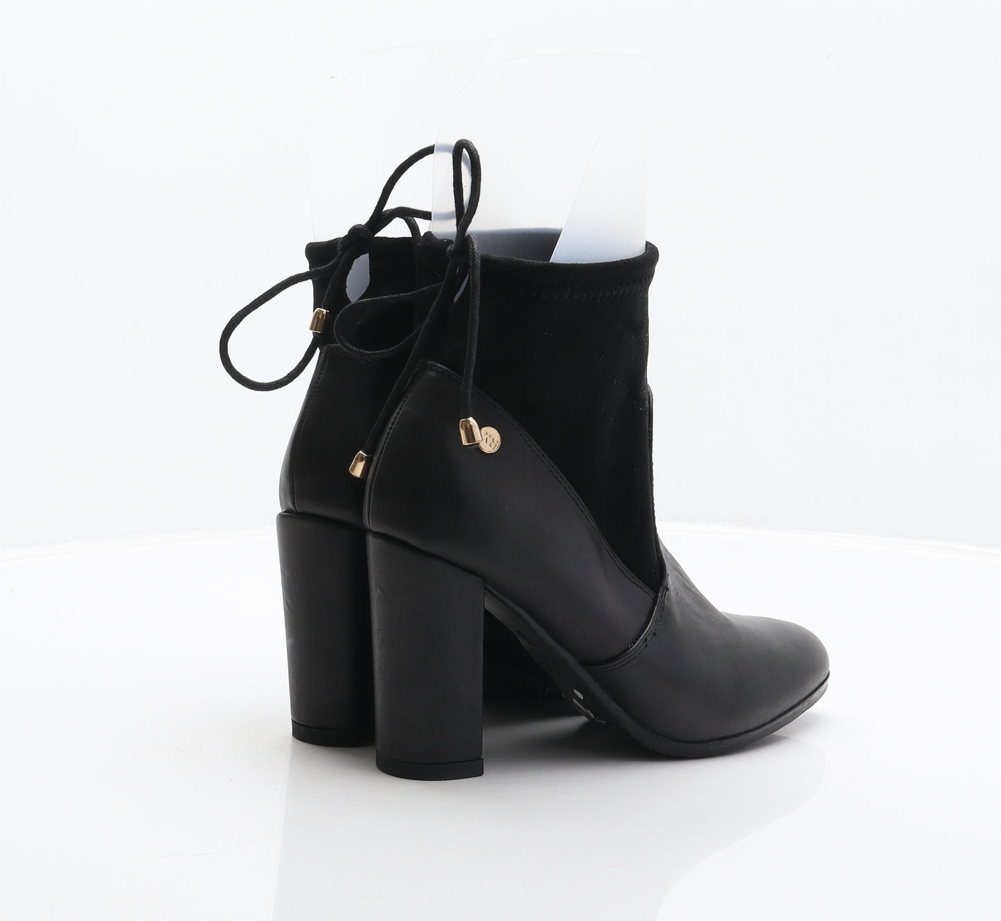 Xti Womens Black Leather Sock Boot UK 4 37
