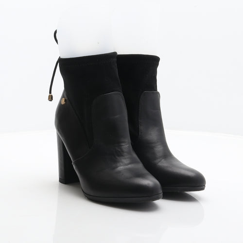 Xti Womens Black Leather Sock Boot UK 4 37