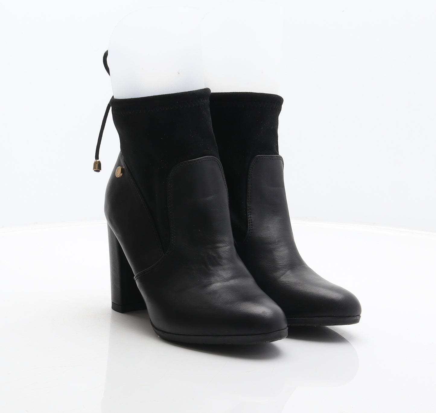 Xti Womens Black Leather Sock Boot UK 4 37