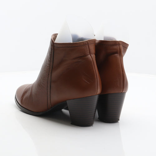 Bellissimo Womens Brown Leather Bootie Boot UK 5.5 39