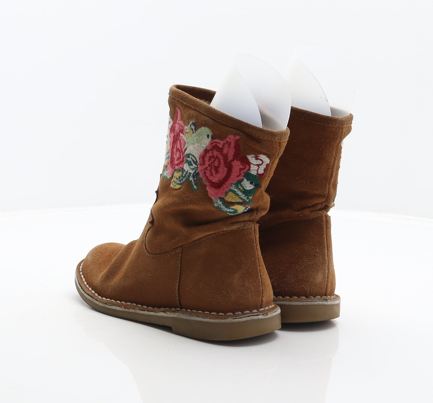 Zara Girls Brown Suede Shearling Style Boot UK 13 31