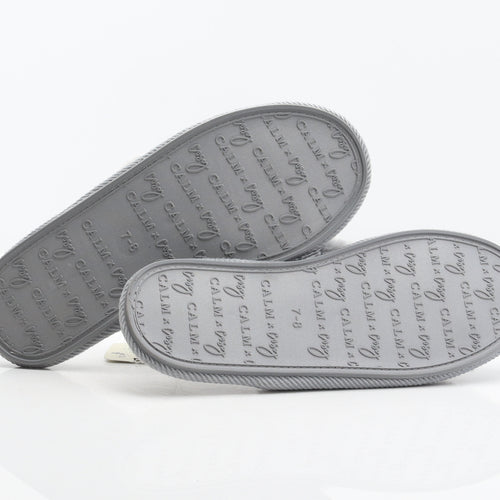 George Womens Grey Polyester Thong Slipper UK