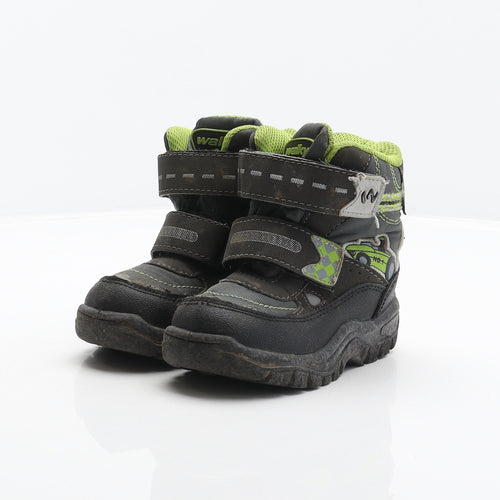 Walky Boys Grey Geometric Polyester Snow Boot Boot UK 6.5 24