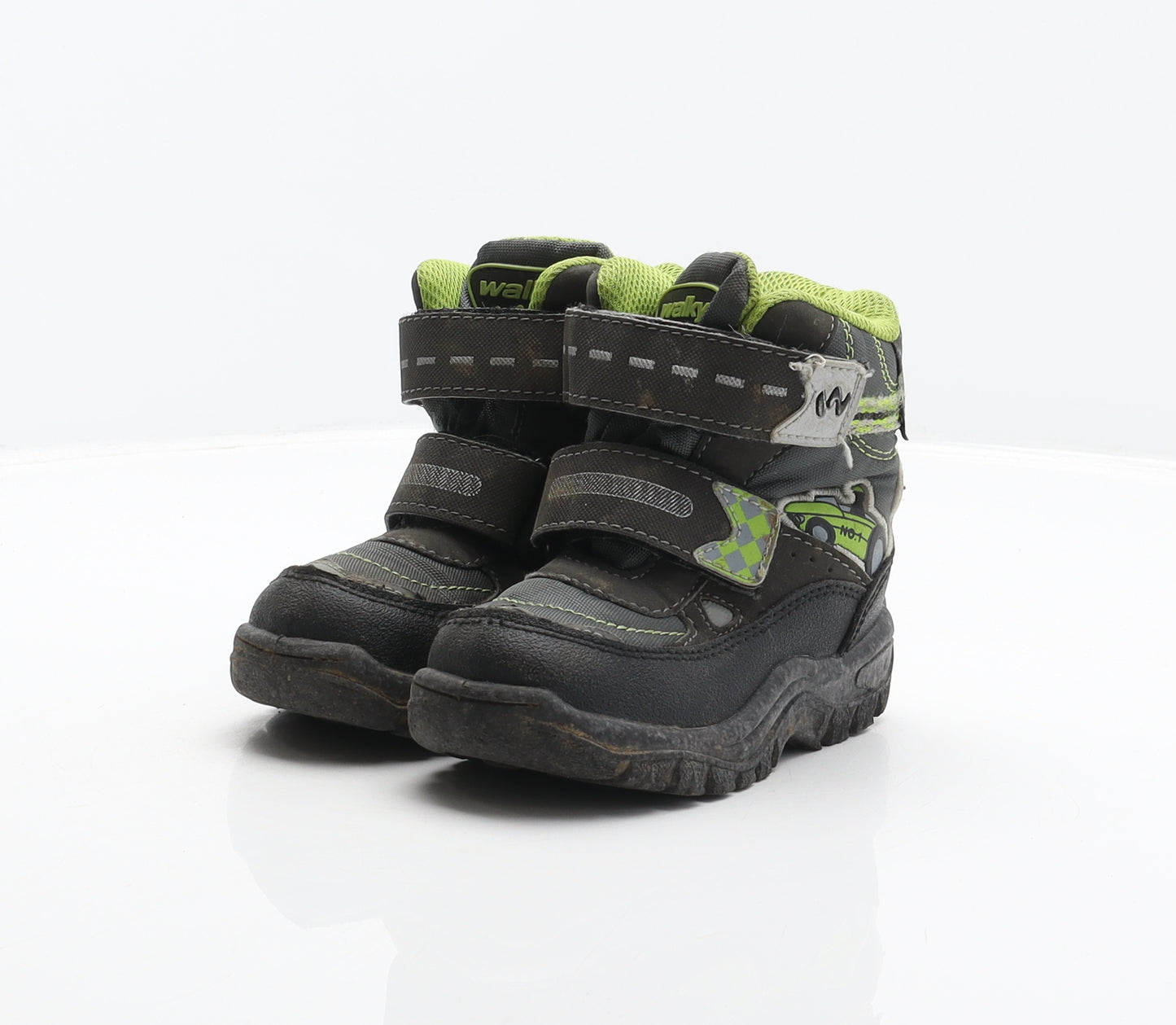 Walky Boys Grey Geometric Polyester Snow Boot Boot UK 6.5 24