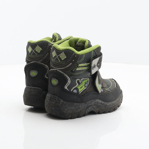Walky Boys Grey Geometric Polyester Snow Boot Boot UK 6.5 24