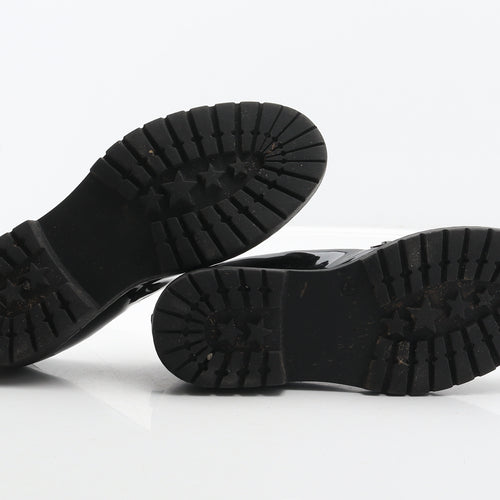 F&F Girls Black Synthetic Loafer Casual UK 2 34