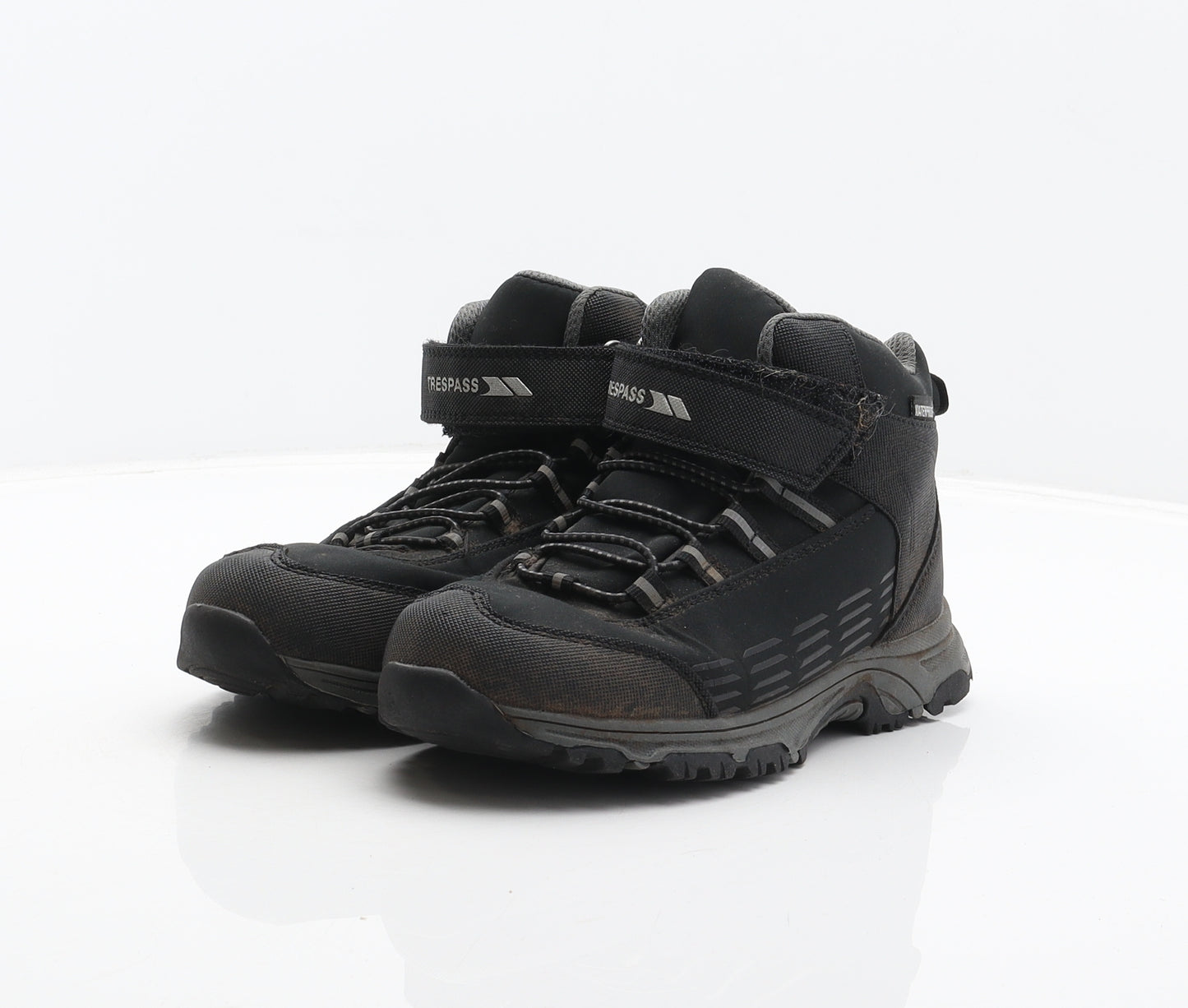 Trespass Boys Black Polyester Trainer UK 1 33