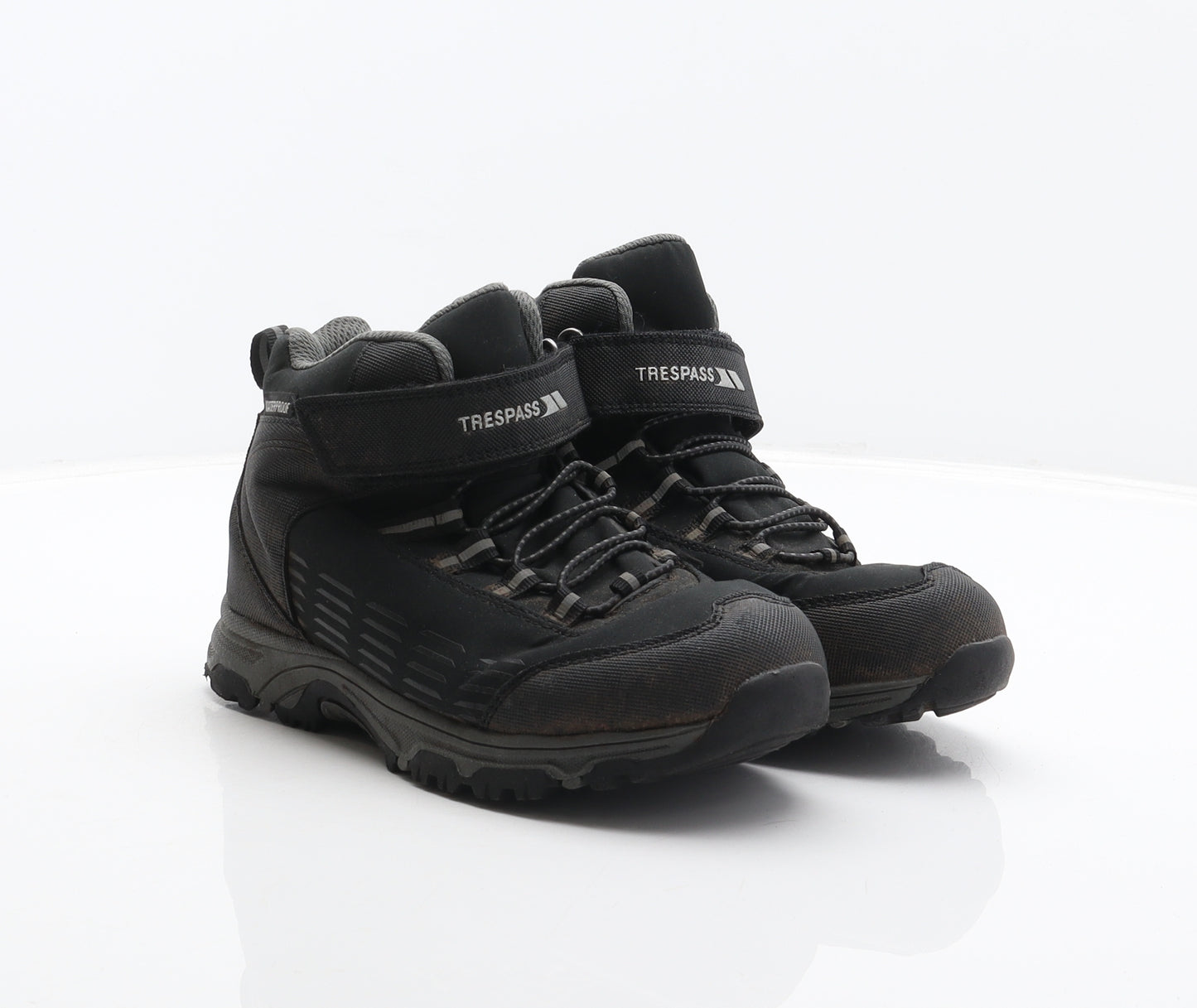 Trespass Boys Black Polyester Trainer UK 1 33