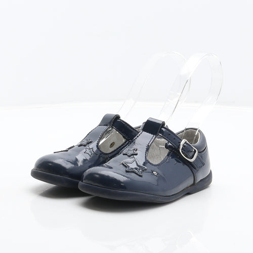 Start-Rite Girls Blue Patent Leather Mary Jane Casual UK 6.5 - Star detail