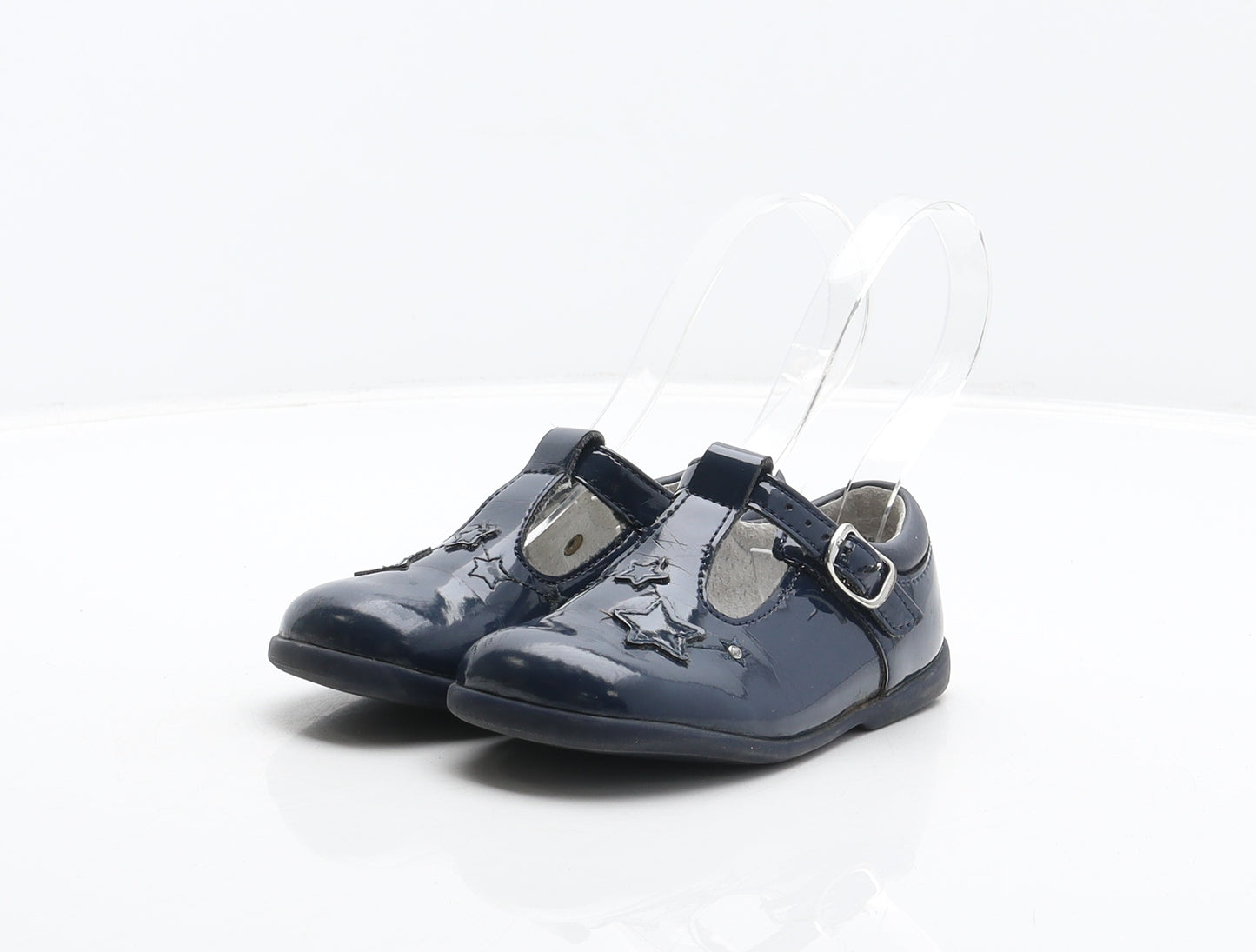 Start-Rite Girls Blue Patent Leather Mary Jane Casual UK 6.5 - Star detail
