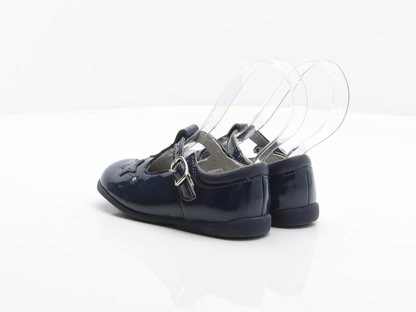 Start-Rite Girls Blue Patent Leather Mary Jane Casual UK 6.5 - Star detail