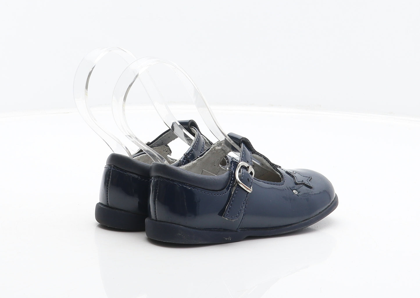 Start-Rite Girls Blue Patent Leather Mary Jane Casual UK 6.5 - Star detail