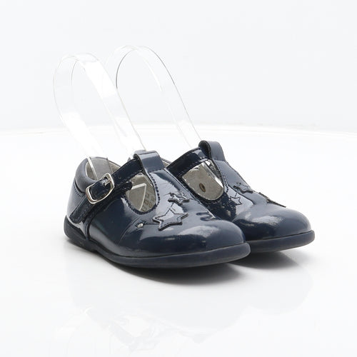 Start-Rite Girls Blue Patent Leather Mary Jane Casual UK 6.5 - Star detail
